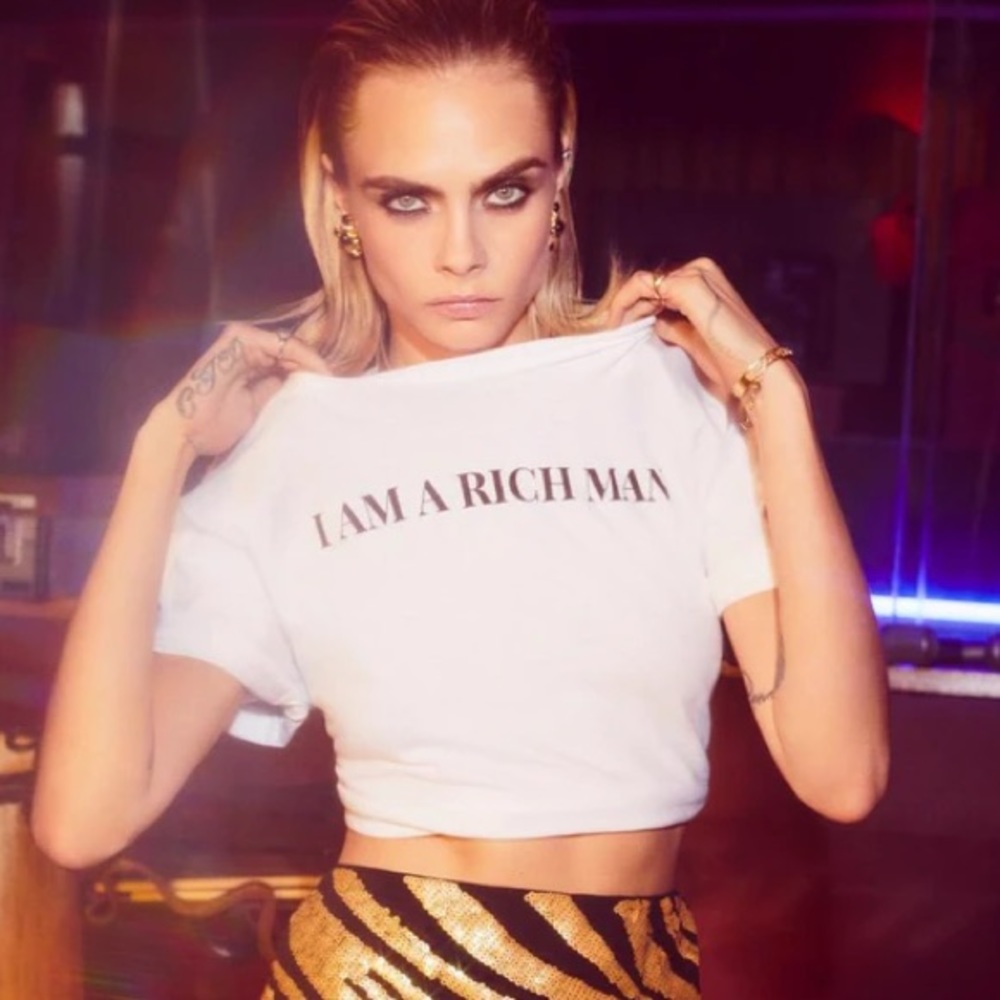 Rich Man Crop Top (Nasty Gal/Cara Delevingne)